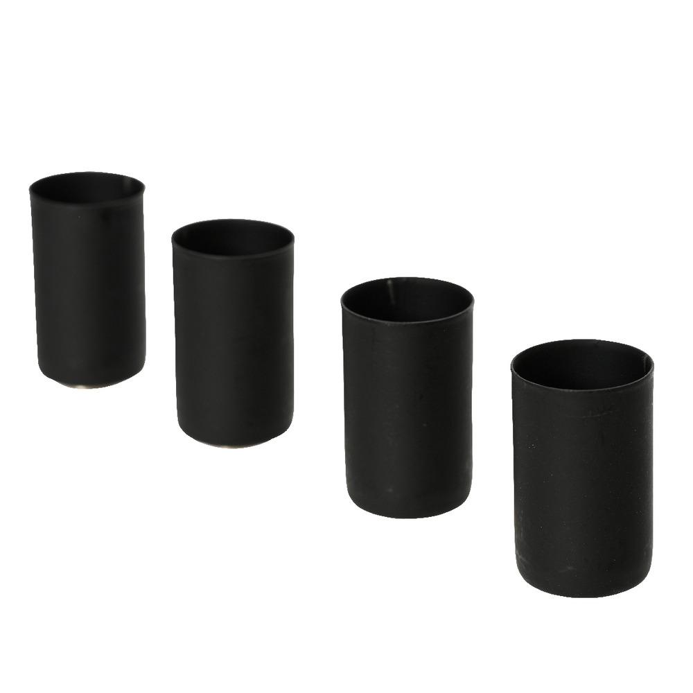 Decoris Magnetic Candleholder Set of 4 Pieces - Black