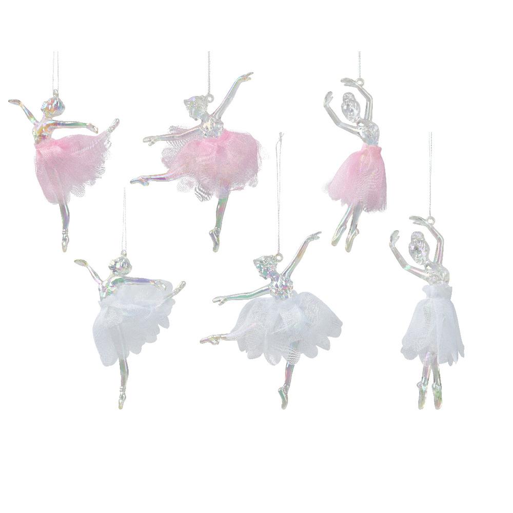 Decoris Hanging Acrylic Ballerina Figurine 13cm - 6 Assorted