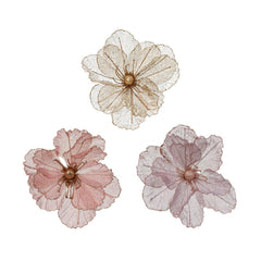 Decoris Clip-On Polyester Poppy 27cm - 3 Assorted Shades of Pink