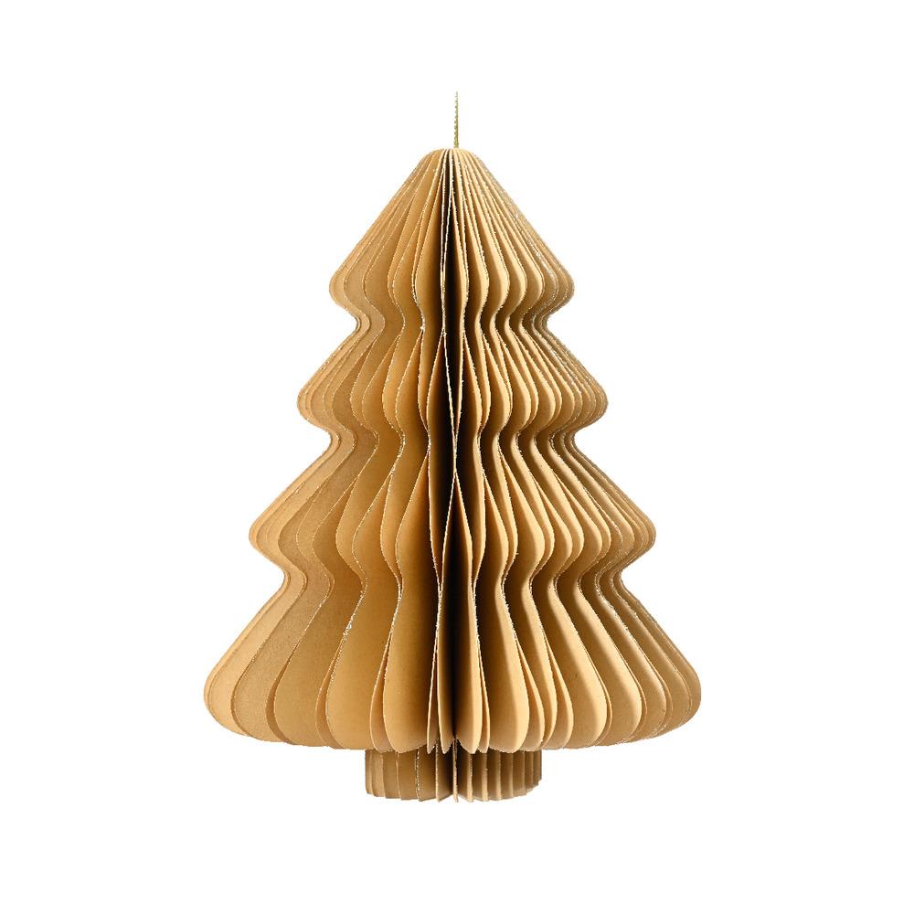 Decoris Hanging Paper Foldable Tree with Magnetic Closure 20cm - Sand