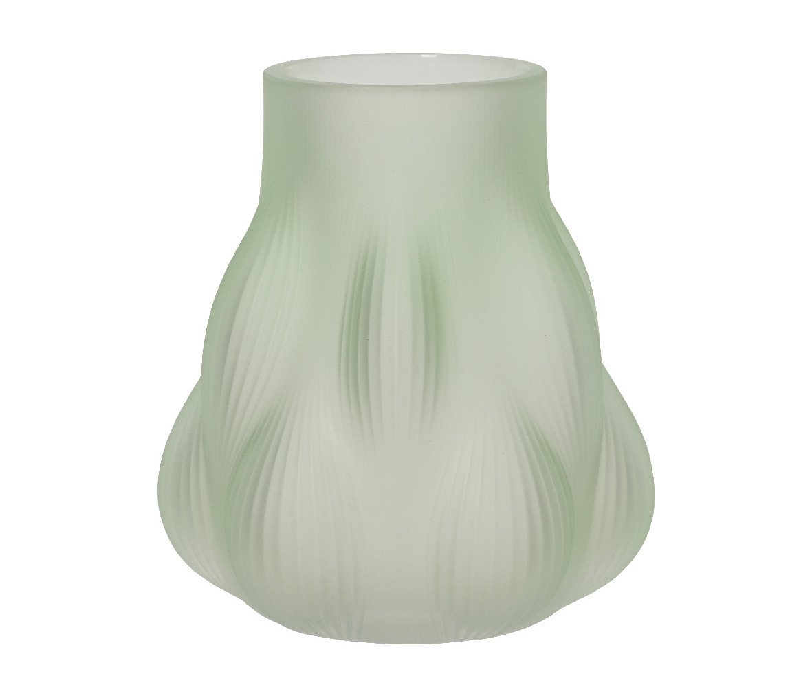 Decoris Glass Opaque Vase 15cm - White Mint