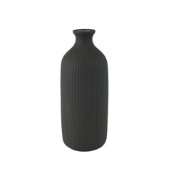 Decoris Stoneware Vase 12 x 30cm - Black