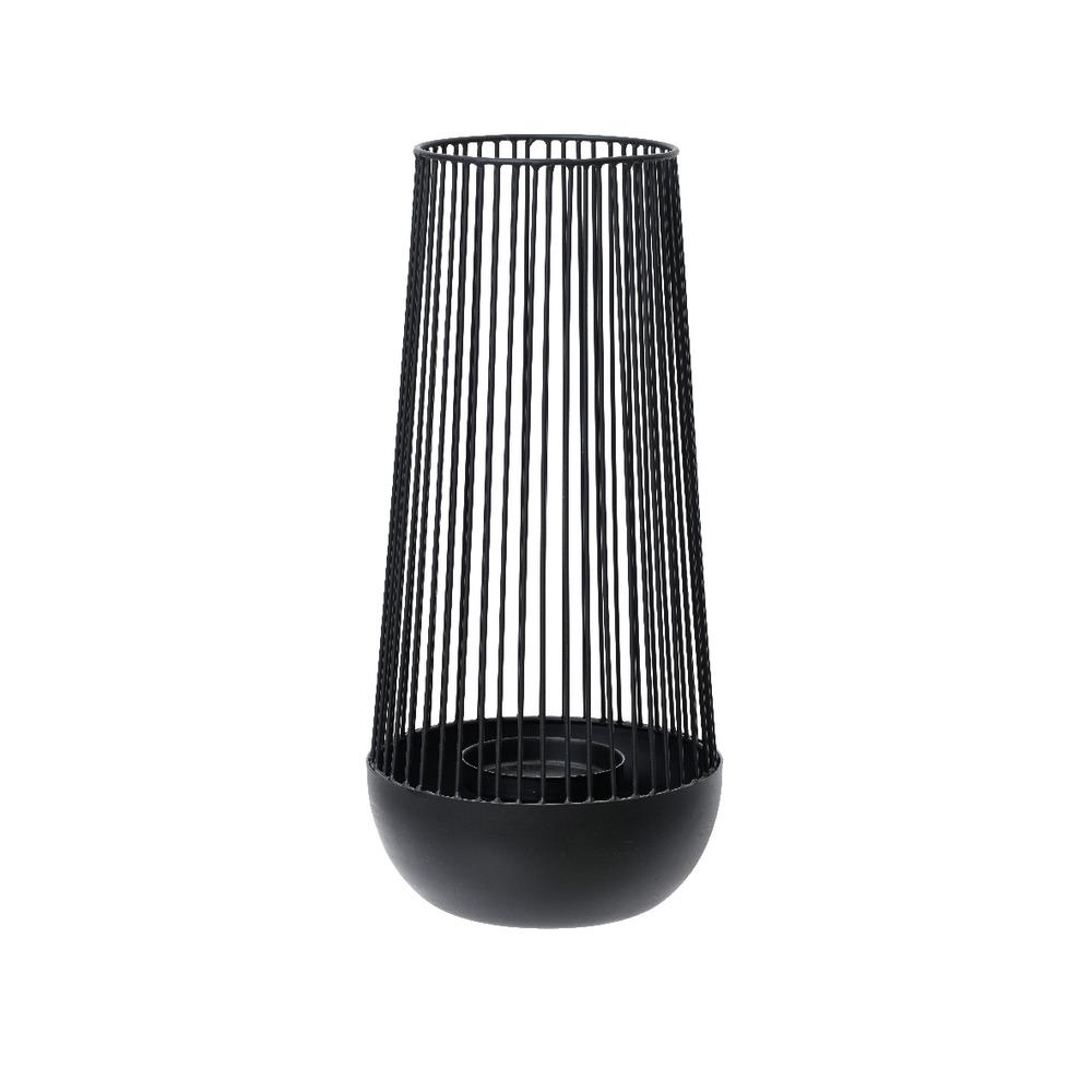 Decoris Iron Lantern 14 x 30cm - Black