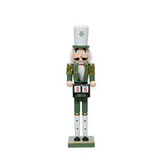 Decoris Firwood Nutcracker with Calendar Dates 38cm - Green