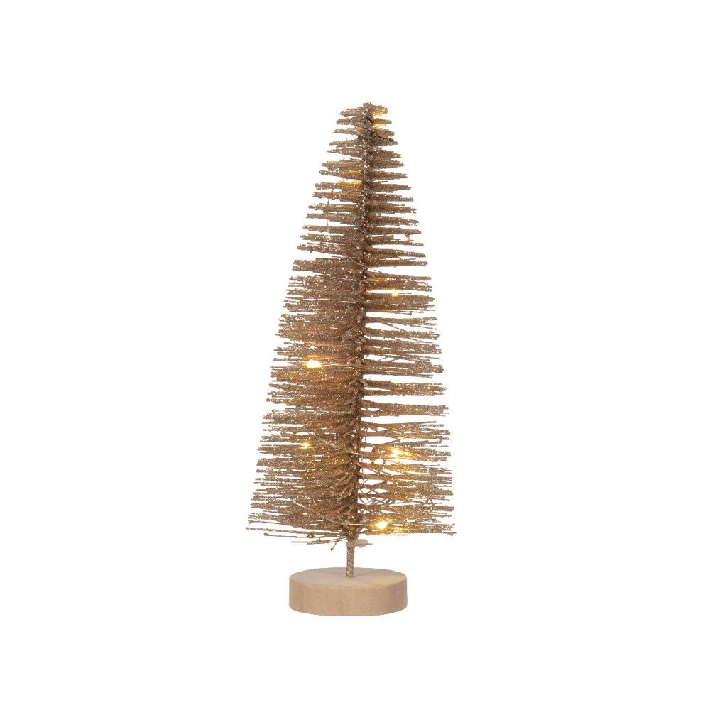 Lumineo BO Micro-Led PVC Tree 20cm - Gold/Warm White