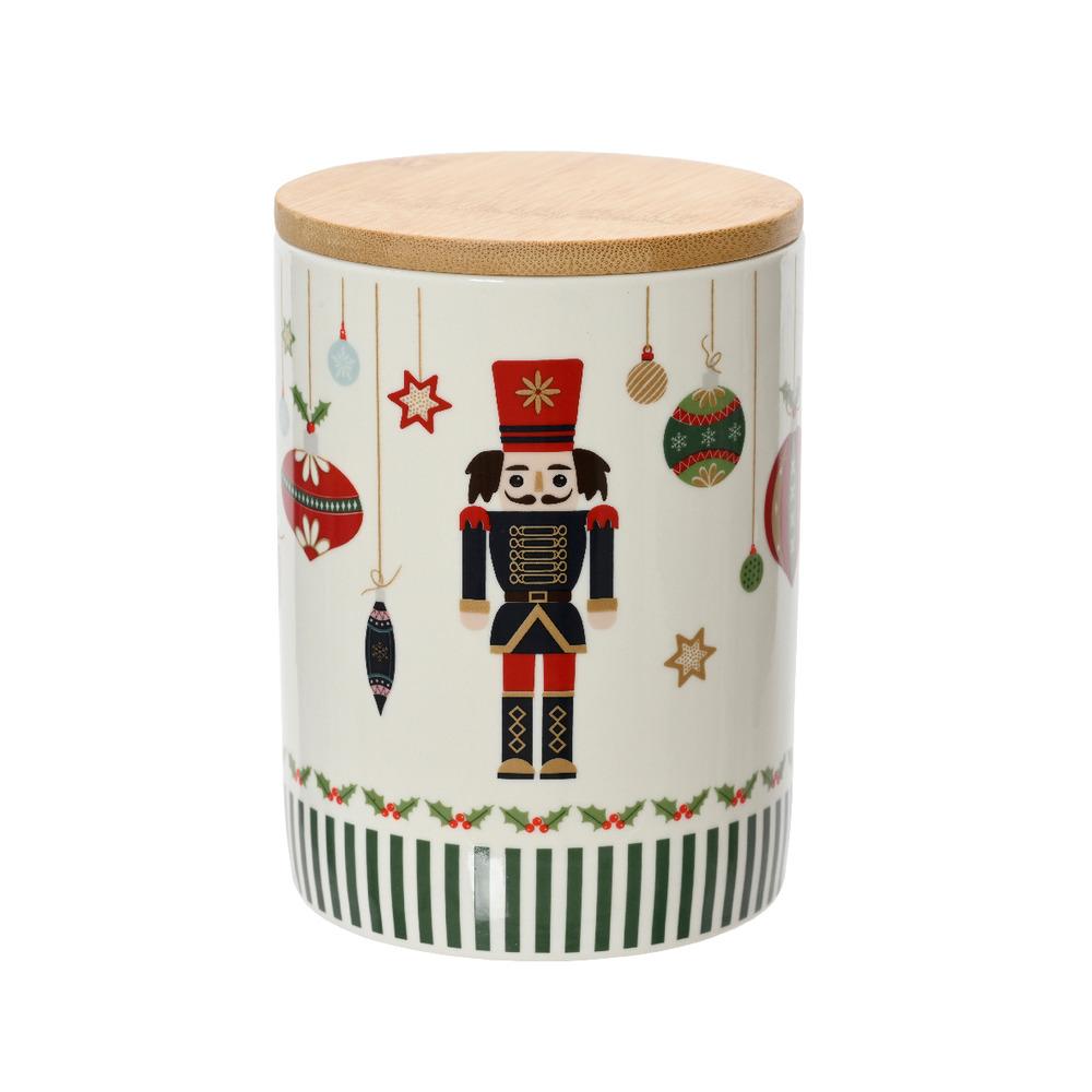 Kitchen Goods Porcelain Storage Jar with Nutcracker Pattern 10 x 12cm