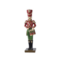 Decoris Polyresin Soldier with Drum and Cymbals 30cm