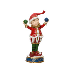 Decoris Polyresin Boy Elf Figure with Juggling Balls 28cm