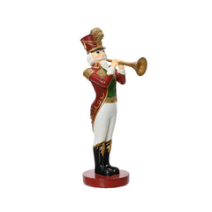 Decoris Polyresin Nutcracker with Trumpet 25cm