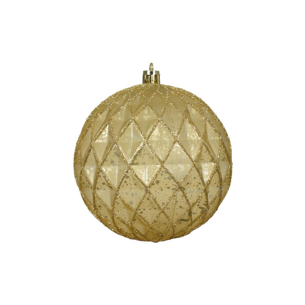 Decoris Shatterproof Bauble 10cm - Antique Gold