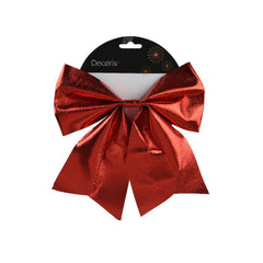 Decoris Polyester Bow 24cm - Red