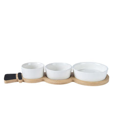 Kitchen Goods Porcelain Tapas Set with Board - Snowman