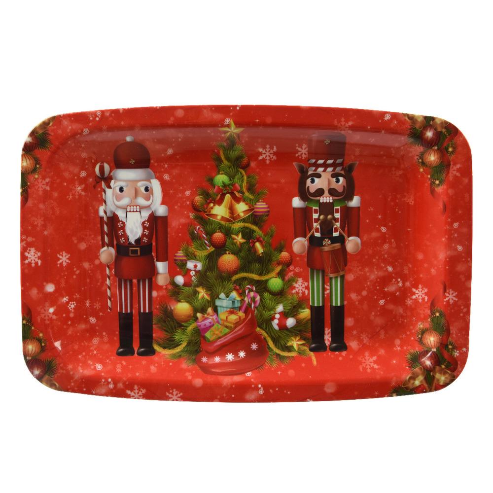 Decoris Plastic Rectangular Deco Plate 29 x 41cm - Nutcracker