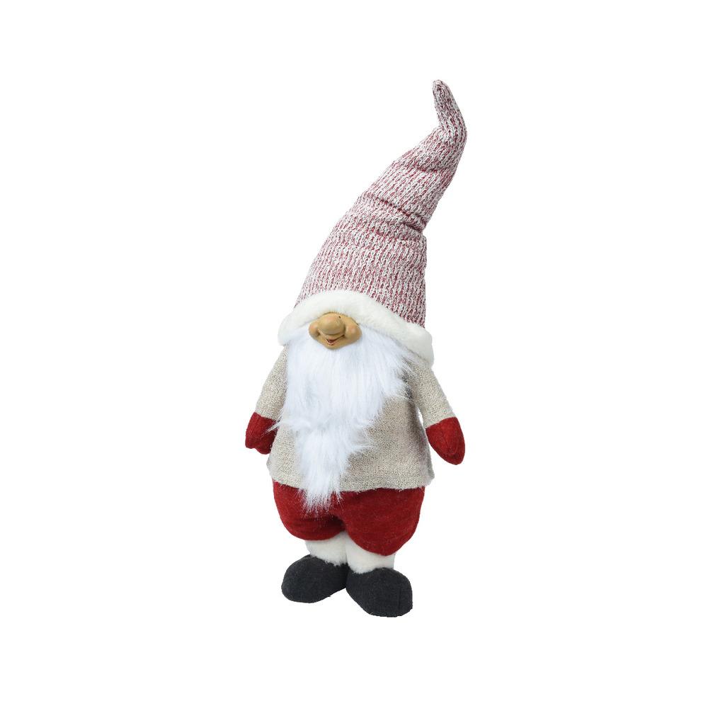 Decoris Polyester Standing Gnome 85cm - Red