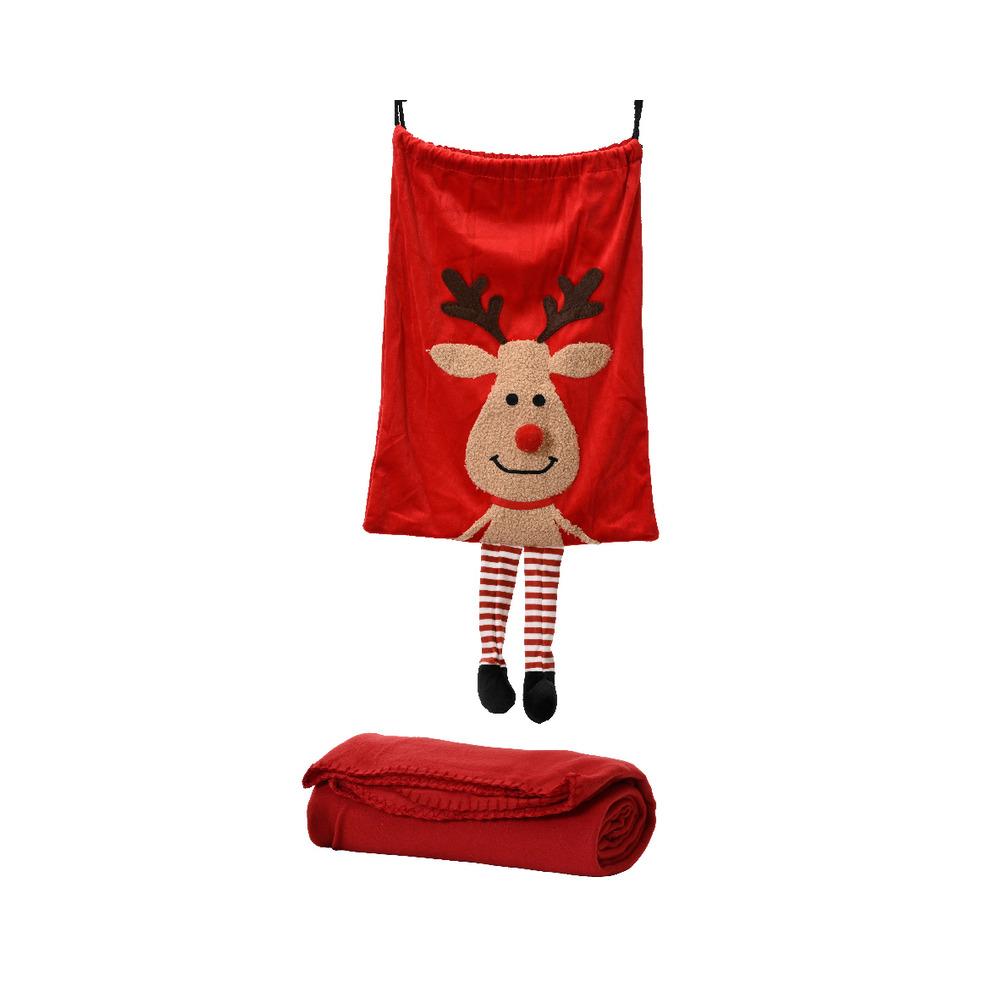 Decoris Fleece Throwover with Deer in Bag 130 x 170cm