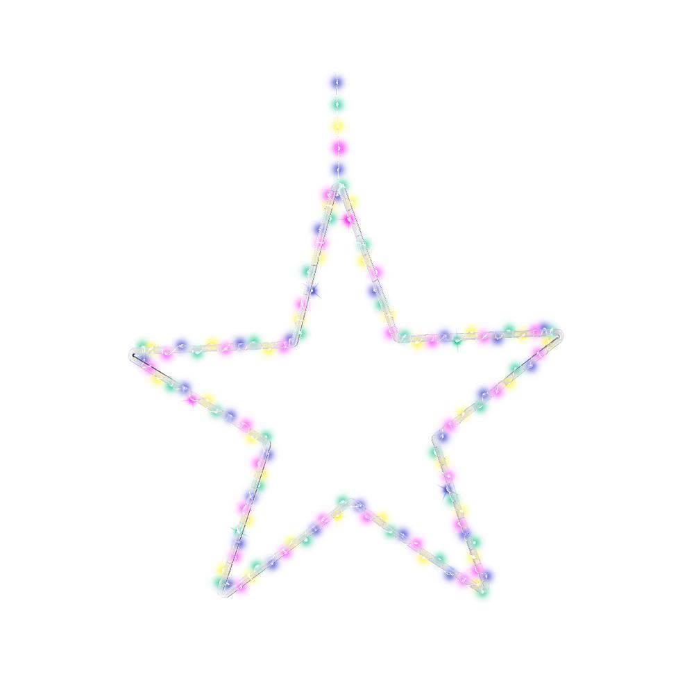 Lumineo BO Micro-Led Hanging Star 60cm - Soft Multicolour