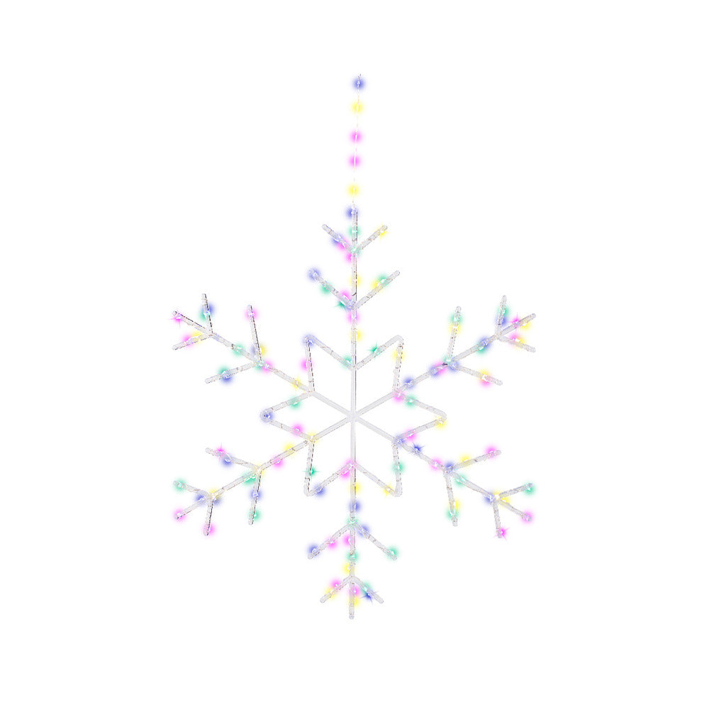 Lumineo BO Micro-Led Hanging Snowflake 60cm - Soft Multicolour