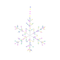 Lumineo BO Micro-Led Hanging Snowflake 60cm - Soft Multicolour