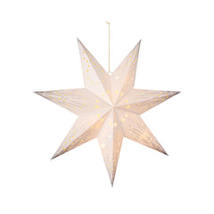 Lumineo BO Led Hanging Paper Star 40cm - White/Warm White