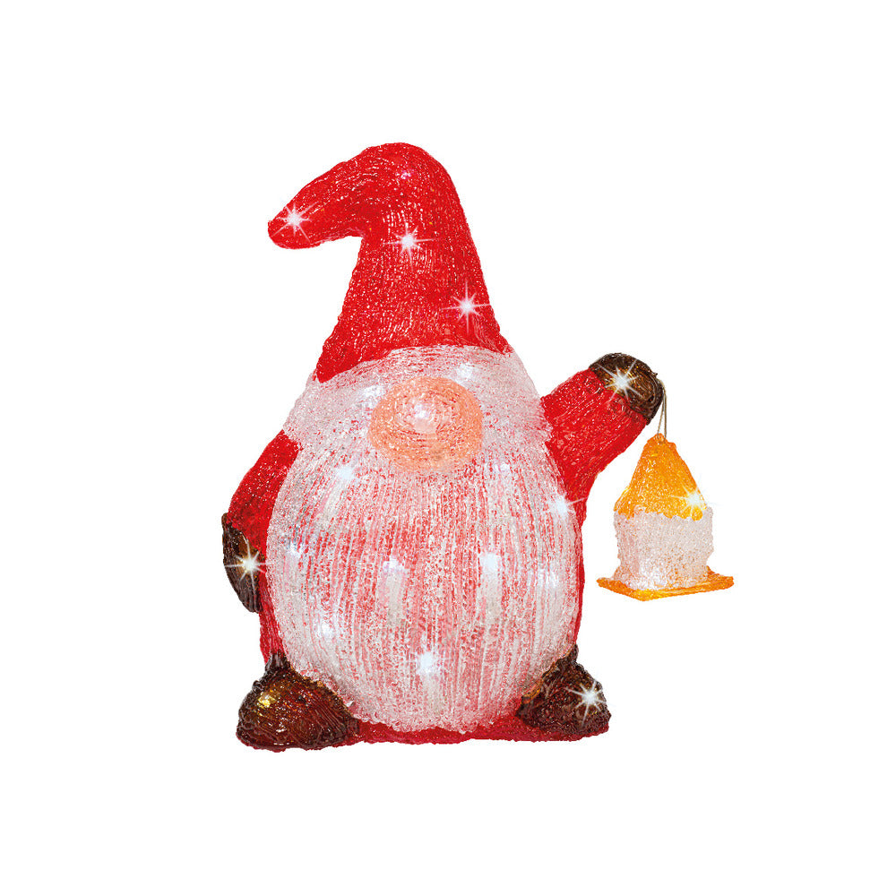Lumineo BO Led Acrylic Gnome 29cm - Cool White