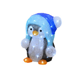 Lumineo Led Acrylic Penguin Figure 33cm - Cool White