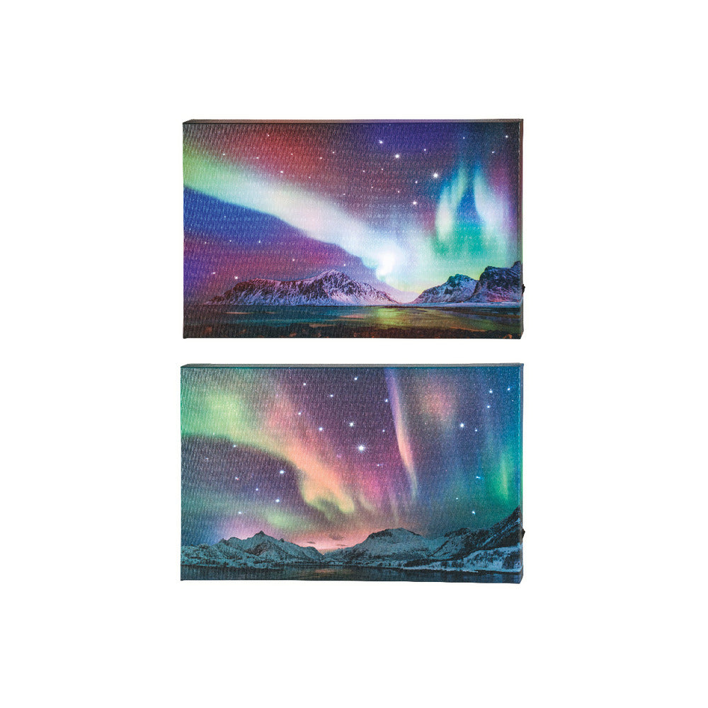 Lumineo BO Led Canvas with Changeable Northern Lights 38 x 58cm - 2 Assorted