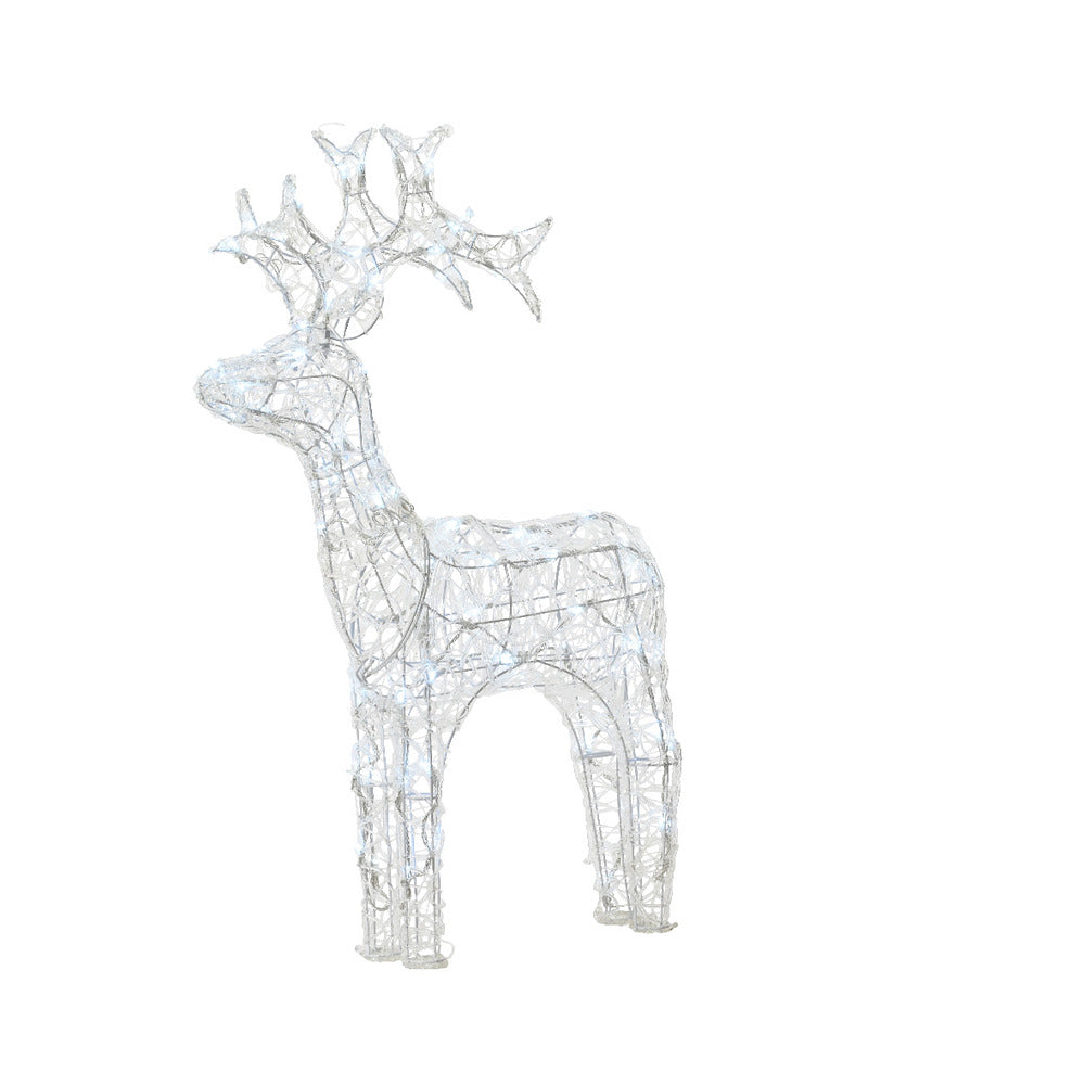 Lumineo Led Acrylic Reindeer with Flashing Effect 61cm - Cool White