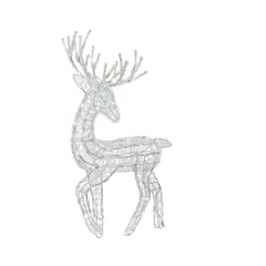 Lumineo Led Acrylic Reindeer Looking Back with Flashing Effect 94cm - Cool White