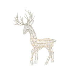 Lumineo Led Acrylic Reindeer Looking Back with Flashing Effect 94cm - Warm White