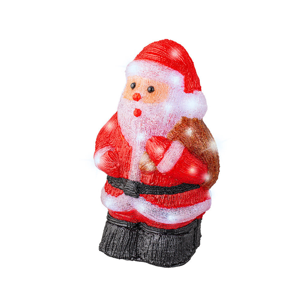 Lumineo BO Led Acrylic Santa Figure 36cm - Cool White