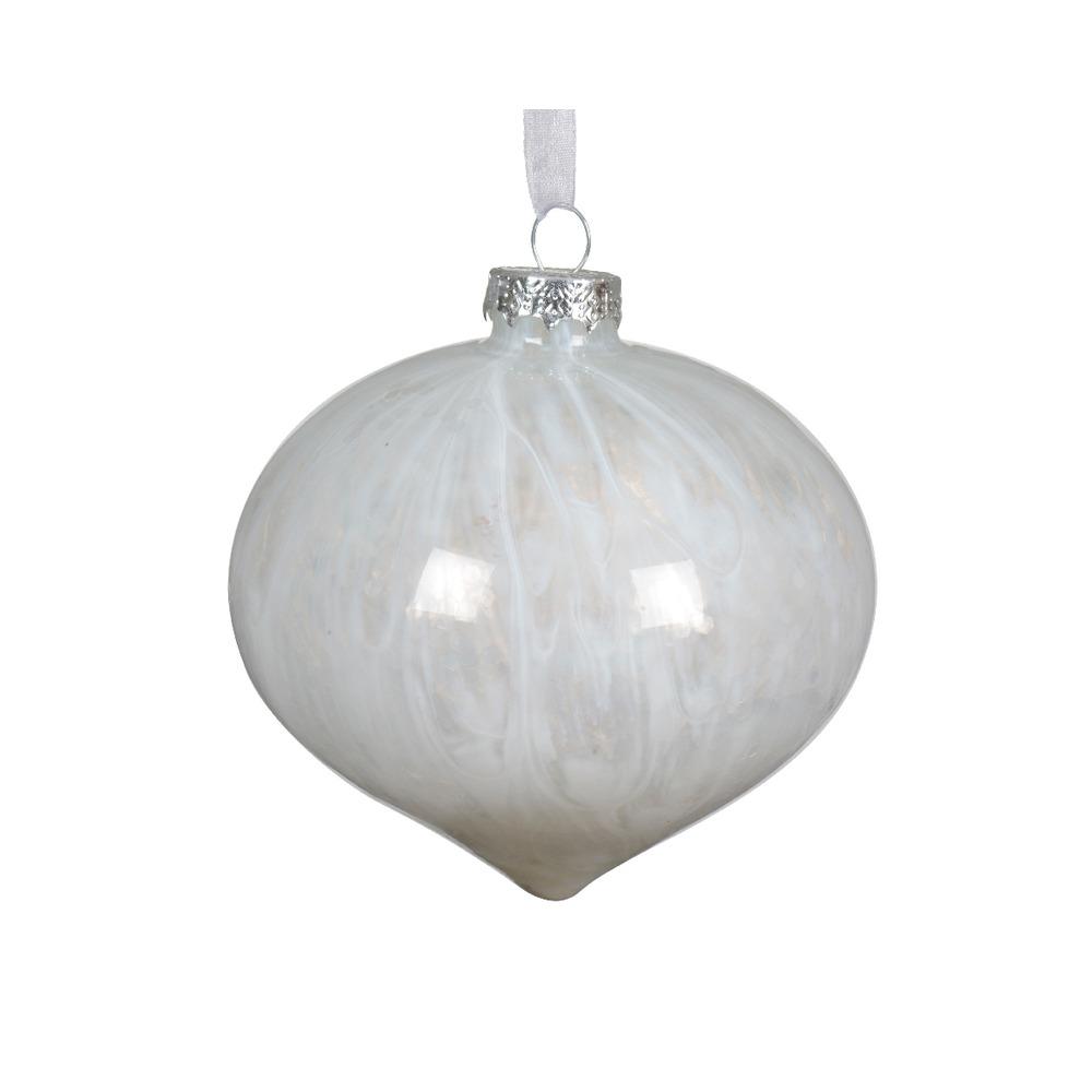 Decoris Hanging Glass Onion Ornament 10cm - Clear