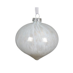 Decoris Hanging Glass Onion Ornament 10cm - Clear