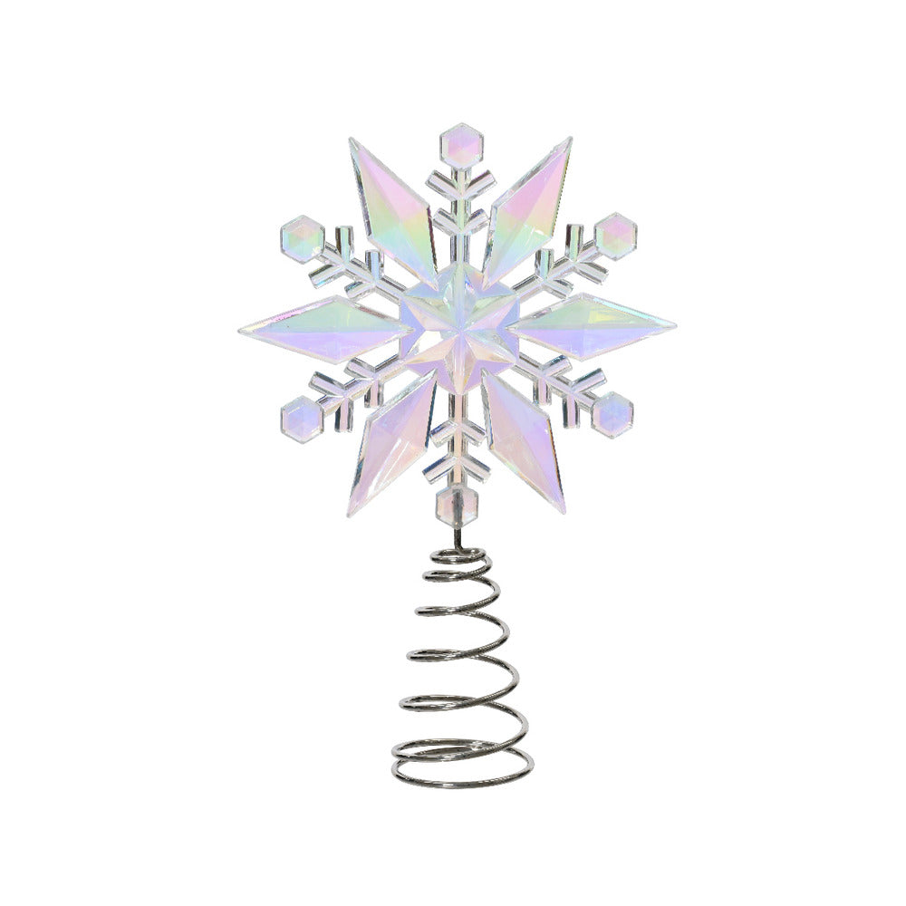 Decoris Plastic Snowflake Tree Topper 15cm - Iris