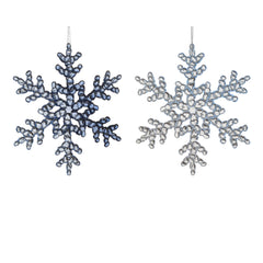 Decoris Hanging Acrylic Snowflake 15cm - 2 Assorted