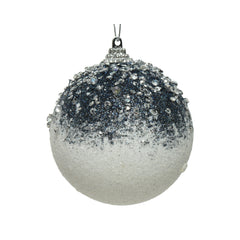 Decoris Foam Bauble with Glitter Beads 8cm