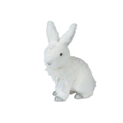 Decoris Foam Rabbit with Faux Fur and Glitter 25cm,