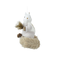 Decoris Foam Squirrel with Faux Fur and Pinecone 20cm,