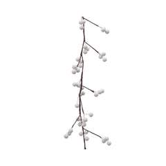 Decoris Garland with Foam Berries 130cm - White