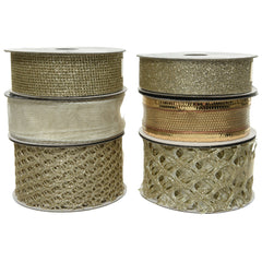 Decoris Polyester Ribbon 800cm - 6 Assorted,
