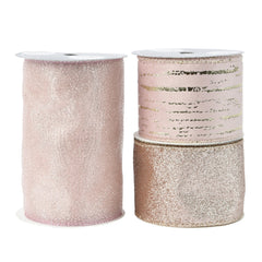 Decoris Polyester Ribbon 270cm - 3 Assorted Pink,