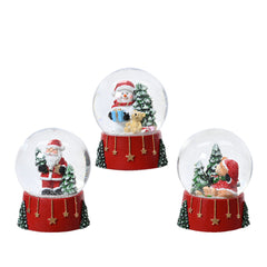 Decoris Polyresin Snowglobe 10cm - 3 Assorted ,