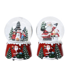 Decoris Polyresin Snowglobe Music Box 14cm - 2 Assorted,