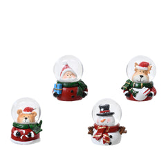 Decoris Polyresin Snowglobe 6cm - 4 Assorted,
