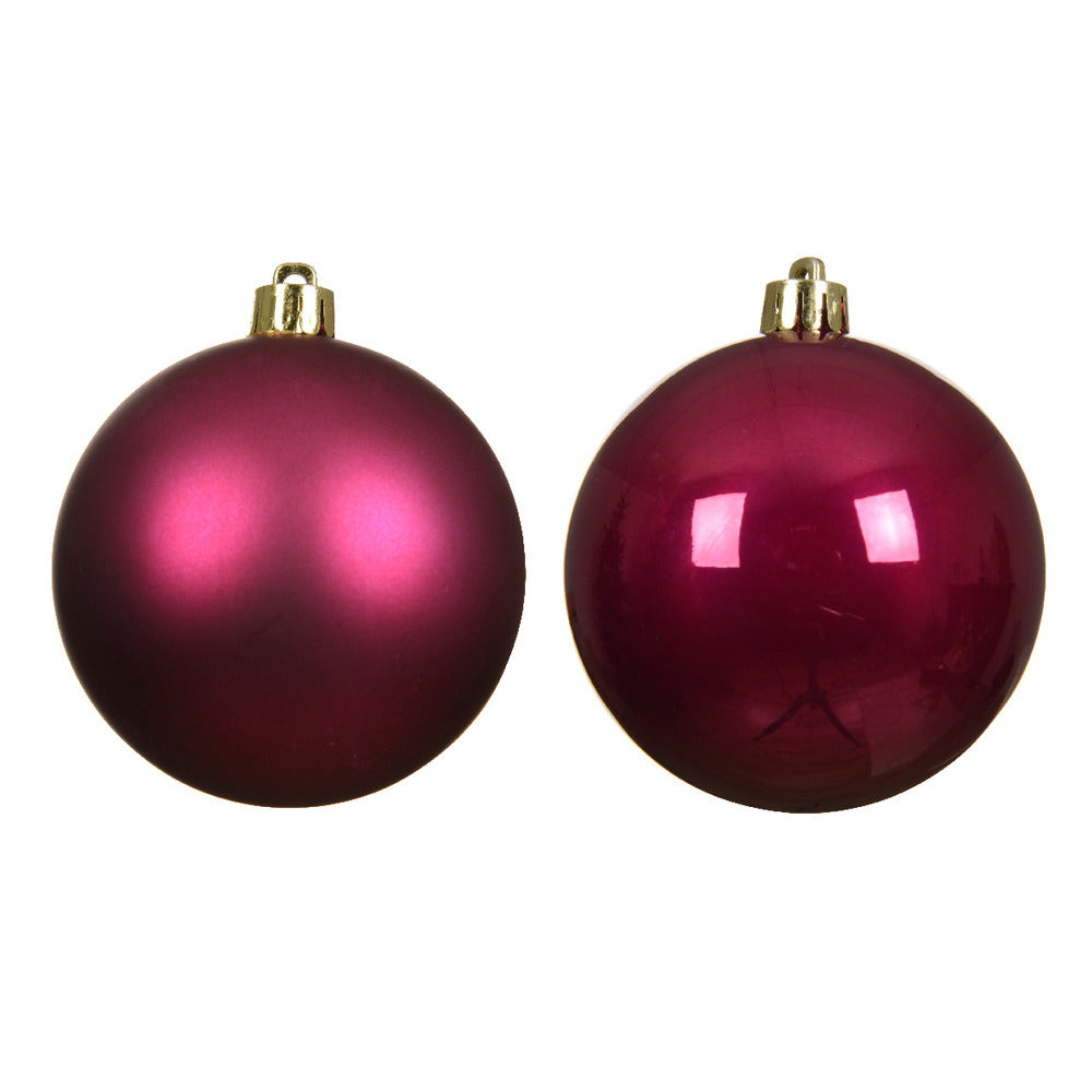 Decoris Shatterproof Bauble Box of 6 Pieces 8cm - Pomegranate,