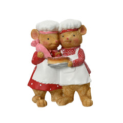 Decoris Polyresin Mouse Couple Figure 17cm,