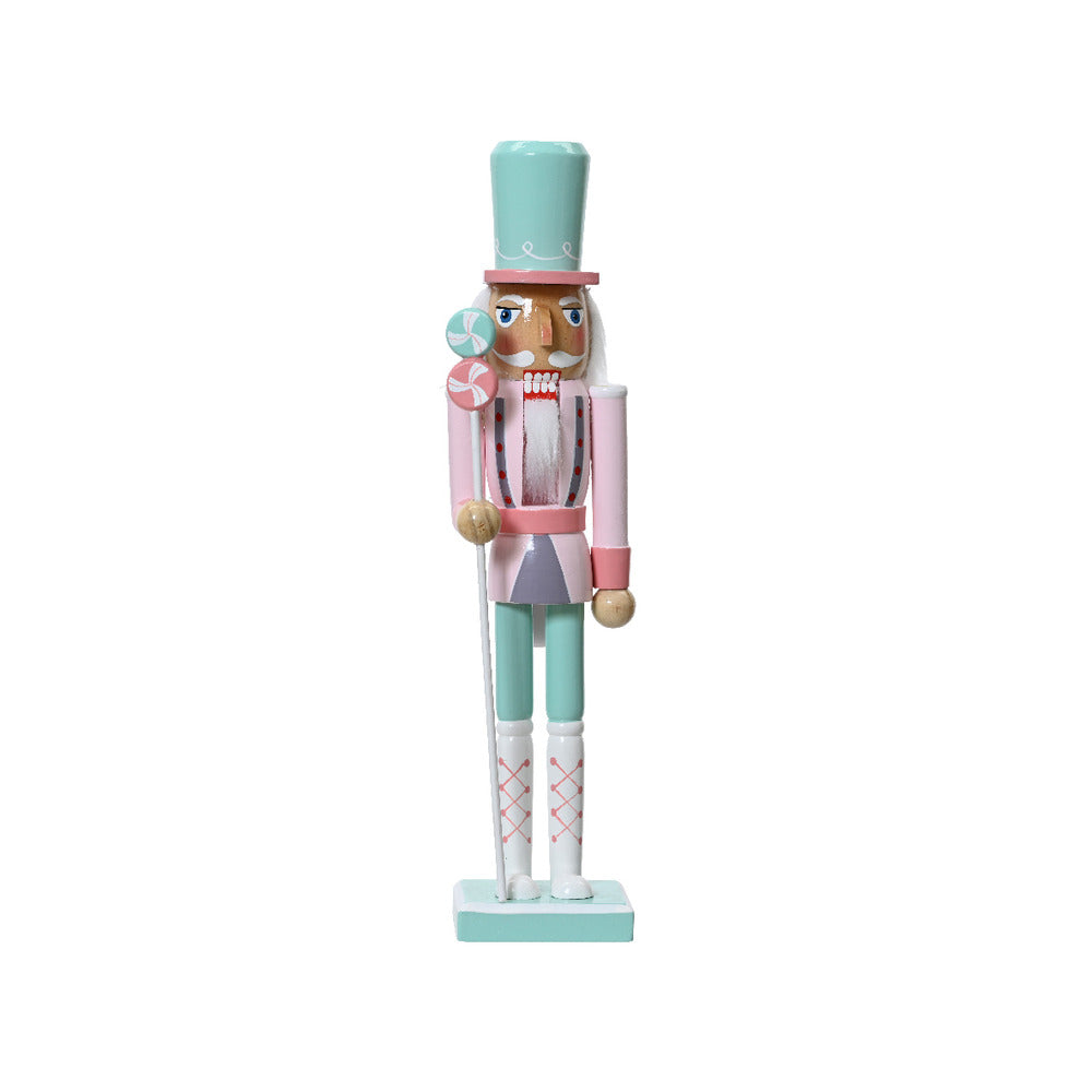 Decoris Pinewood Nutcracker with Lollipop 38cm - Pink,