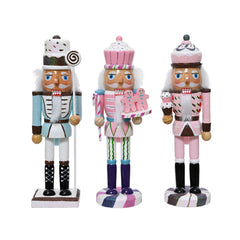 Decoris Pinewood Nutcracker with Sweets 25cm - 3 Assorted,
