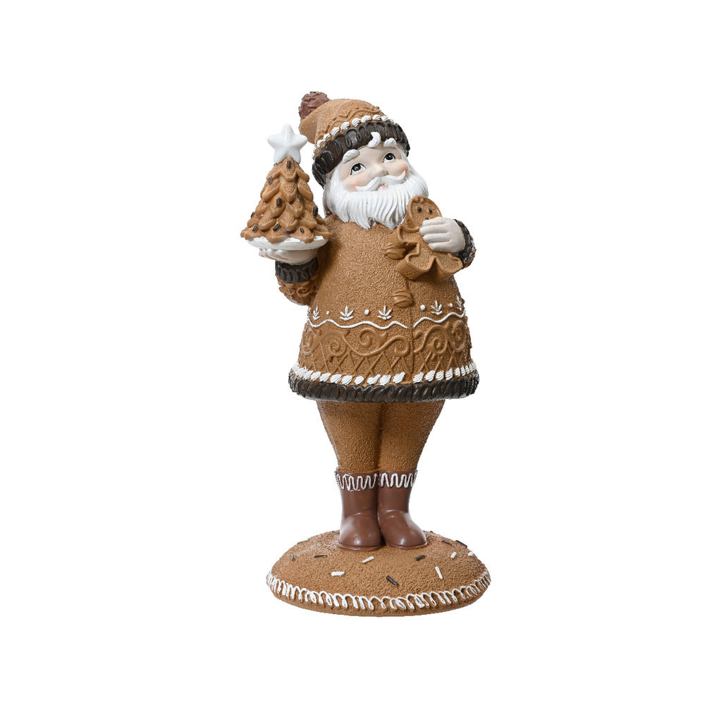 Decoris Polyresin Cake Santa Figure 25cm,