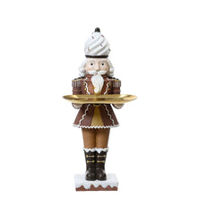 Decoris Polyresin Cake Nutcracker with Tray 38cm,