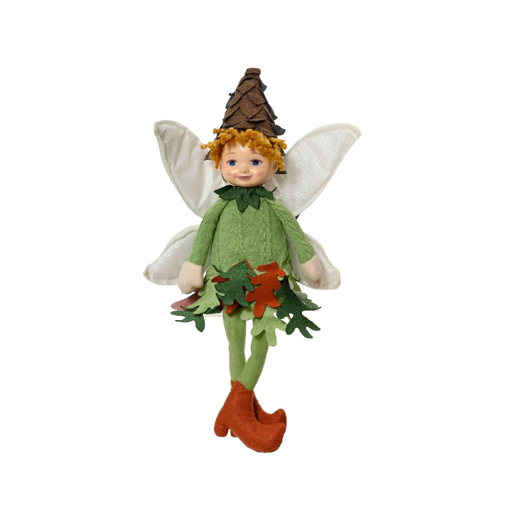 Decoris Polyester Sitting Boy Fairy with Dangling Legs 41cm,